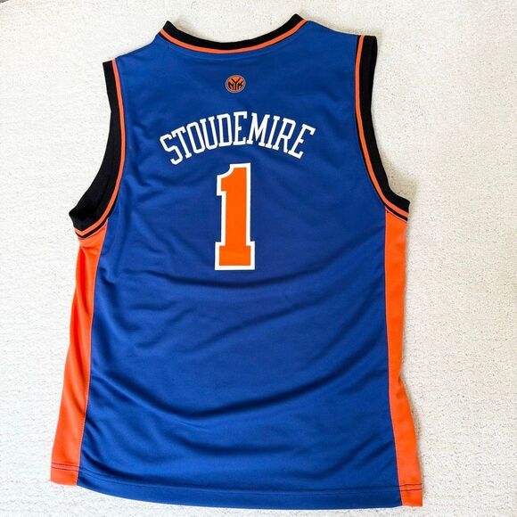 Adidas New York Knicks Amar’e Stoudemire #1 Retro Basketball Jersey - Big Kids L - Picture 2 of 12